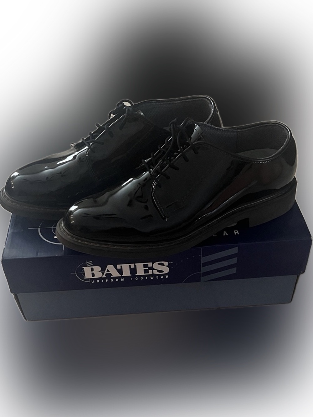 Bates Men's Glossy Black Uniform Dress Shoe